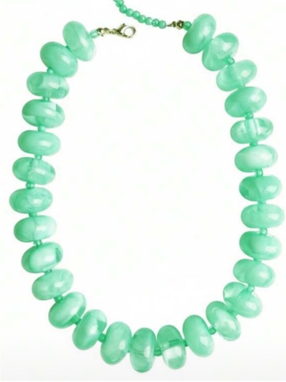 New! Mint Beaded Statement Necklace